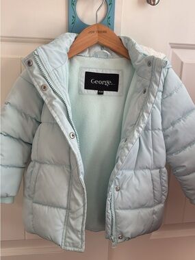 George Light Blue / aqua Puffer Coat for Kids